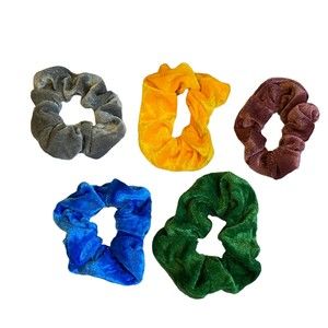 Velvet Hair Scrunchies Set of 5 NWOT